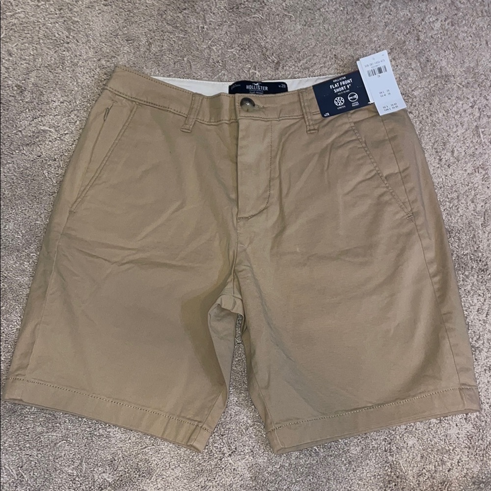 Hollister Men's Khaki Flat Front Shorts